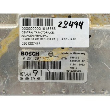 Recambio de centralita motor uce para peugeot 206 berlina xt referencia OEM IAM 0261207477  