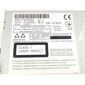 Recambio de sistema navegacion gps para toyota auris hybrid active business plus referencia OEM IAM 8614002360  