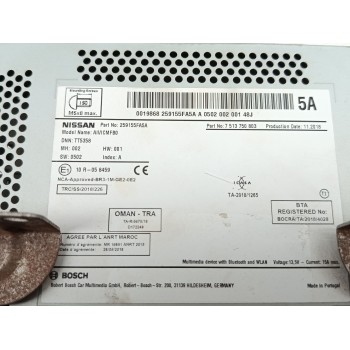 Recambio de sistema navegacion gps para nissan micra v (k14) tekna referencia OEM IAM 259155FA5A  