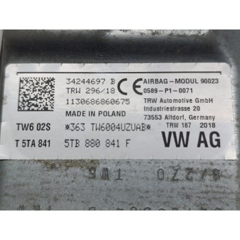 Recambio de kit airbag para volkswagen tiguan (ad1, ax1) 2.0 tdi referencia OEM IAM 5G0880201AC  