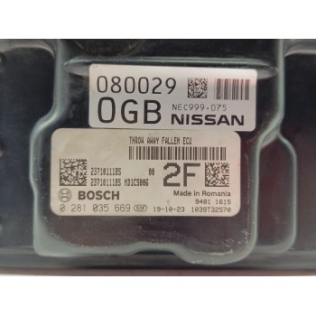 Recambio de centralita motor uce para nissan qashqai (j11) acenta referencia OEM IAM 237104EA0B 0281035669 