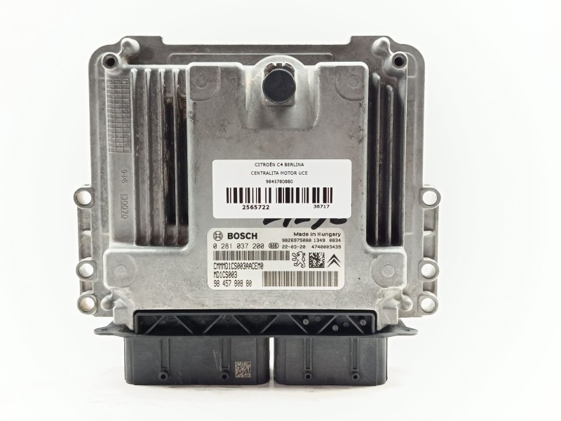 Recambio de centralita motor uce para citroën c4 berlina feel referencia OEM IAM 9845780880 0281037200 1677607780