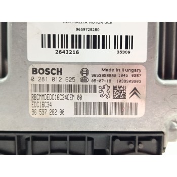 Recambio de centralita motor uce para peugeot 407 confort referencia OEM IAM 9659728280 0281012625 