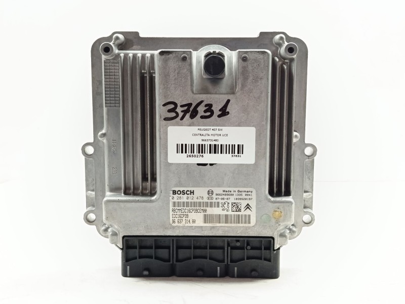 Recambio de centralita motor uce para peugeot 407 sw premium referencia OEM IAM 9663731480 0281012478 