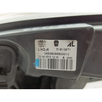 Recambio de faro derecho para fiat doblo cargo sx kombi referencia OEM IAM 51810671  