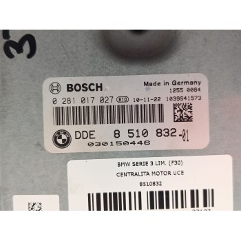 Recambio de centralita motor uce para bmw serie 3 lim. (f30) 320d efficientdynamics edition referencia OEM IAM 8510832 028101702