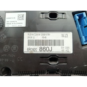 Recambio de cuadro instrumentos para volkswagen polo (6r1) advance referencia OEM IAM 6R0920860J  