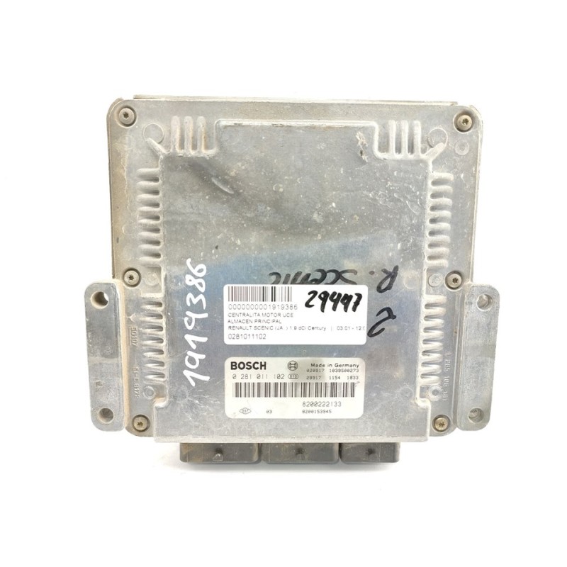 Recambio de centralita motor uce para renault scenic (ja..) 1.9 dci century referencia OEM IAM 0281011102  