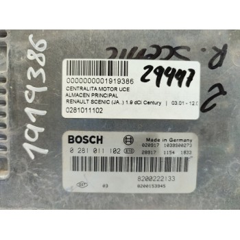Recambio de centralita motor uce para renault scenic (ja..) 1.9 dci century referencia OEM IAM 0281011102  
