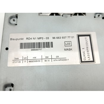 Recambio de sistema audio / radio cd para peugeot partner kombi premium referencia OEM IAM 9666393777  