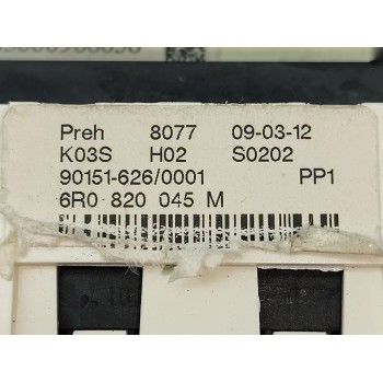 Recambio de mando calefaccion / aire acondicionado para volkswagen polo (6r1) advance referencia OEM IAM 6R0820045M  