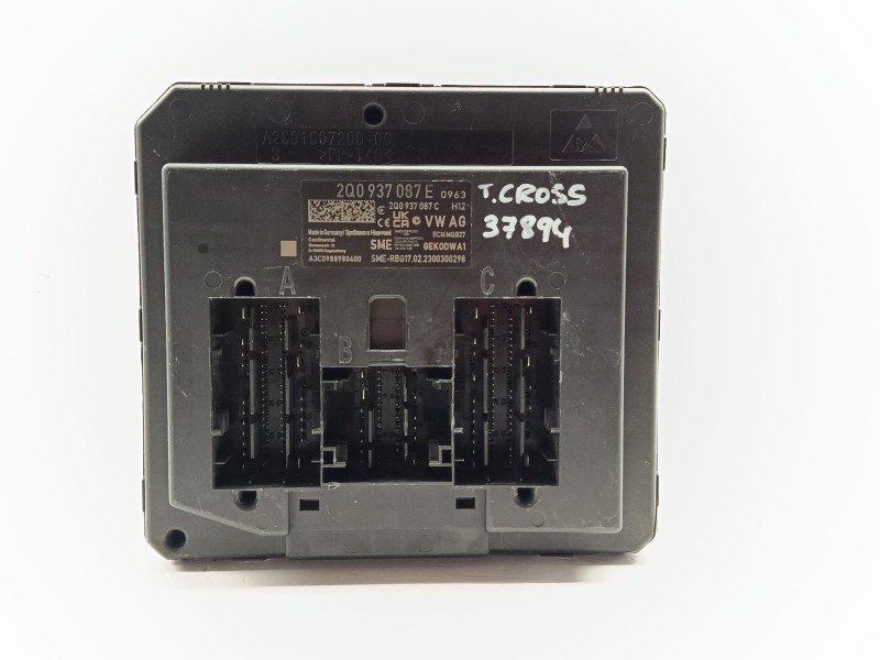 Recambio de modulo electronico para volkswagen t-cross (c11, d31) 1.0 tsi referencia OEM IAM 2Q0937087E / 2Q0937087C  