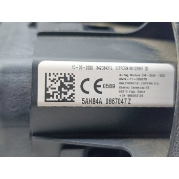 Recambio de kit airbag para citroën c3 iii (sx) 1.2 puretech 82 referencia OEM IAM 98128997ZD  