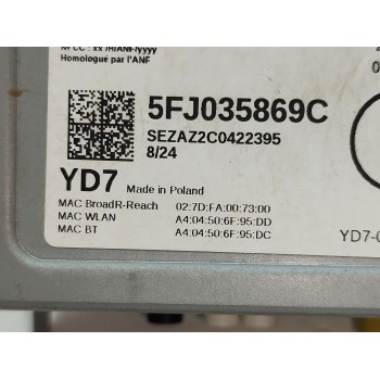 Recambio de pantalla multifuncion para seat ibiza (kj1) style referencia OEM IAM 5FJ035869C  