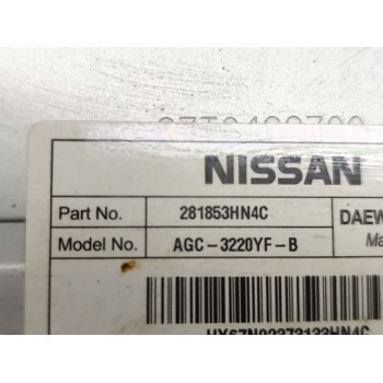 Recambio de sistema audio / radio cd para nissan micra iv (k13k, k13kk) 1.2 referencia OEM IAM 281853HN4C  