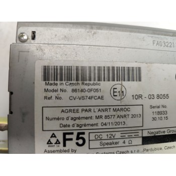 Recambio de pantalla multifuncion para toyota verso active referencia OEM IAM 861400F051  