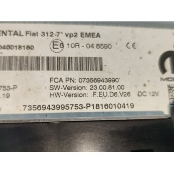 Recambio de pantalla multifuncion para fiat 500 (312_) 1.2 (312axa1a) referencia OEM IAM 7356943990  