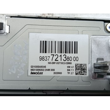 Recambio de pantalla multifuncion para opel mokka 1.2 (76) referencia OEM IAM 9837721380  