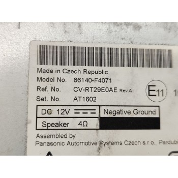 Recambio de pantalla multifuncion para toyota c-hr hybrid active referencia OEM IAM 86140F4071  