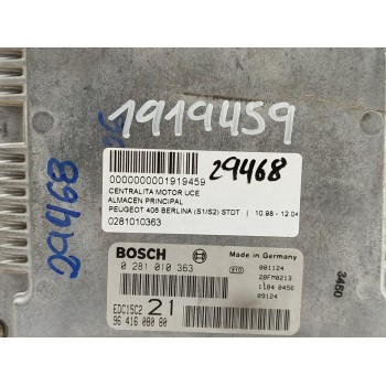 Recambio de centralita motor uce para peugeot 406 berlina (s1/s2) stdt referencia OEM IAM 0281010363  