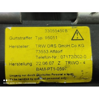 Recambio de cinturon seguridad trasero izquierdo para renault clio iii exception referencia OEM IAM 34006766  