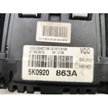 Recambio de cuadro instrumentos para volkswagen golf vi (5k1) rabbit referencia OEM IAM 5K0920863A  