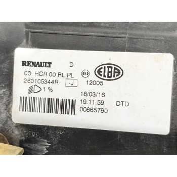 Recambio de faro derecho para dacia sandero stepway referencia OEM IAM 260105344R  