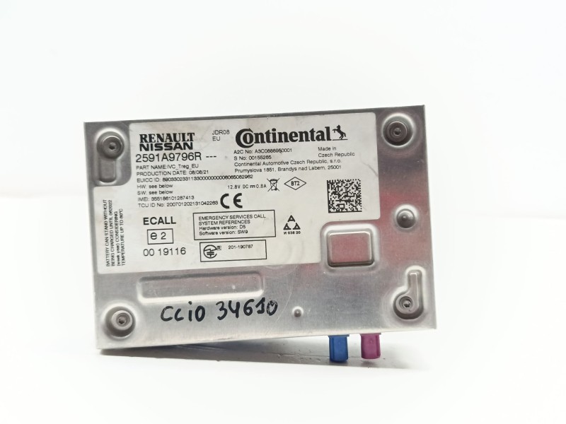 Recambio de modulo electronico para renault clio v (b7_) 1.5 blue dci 85 (b7ag) referencia OEM IAM 2591A9796R  