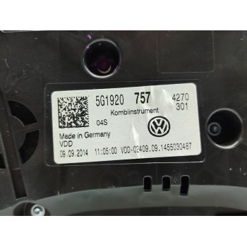 Recambio de cuadro instrumentos para volkswagen golf vii lim. gtd bluemotion referencia OEM IAM 5G1920757  