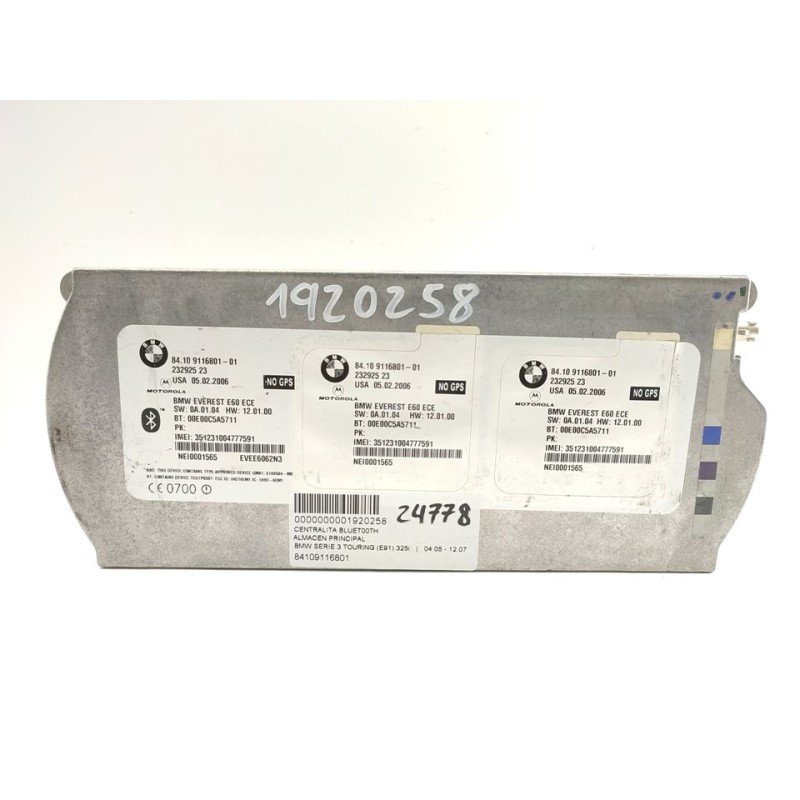 Recambio de modulo electronico para bmw serie 3 touring (e91) 325i referencia OEM IAM 84109116801  