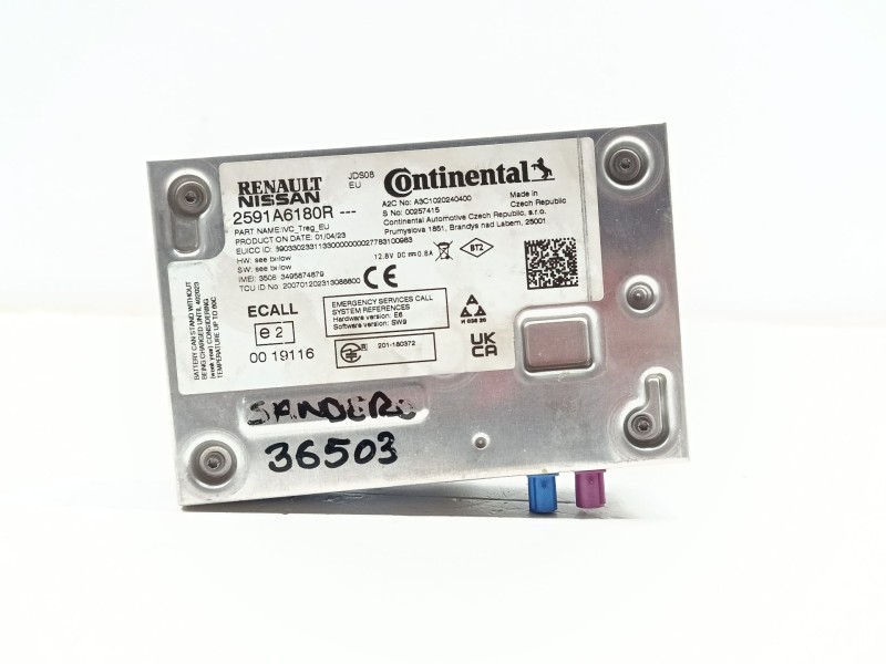 Recambio de modulo electronico para dacia sandero iii 1.0 tce 90 referencia OEM IAM 2591A6180R  