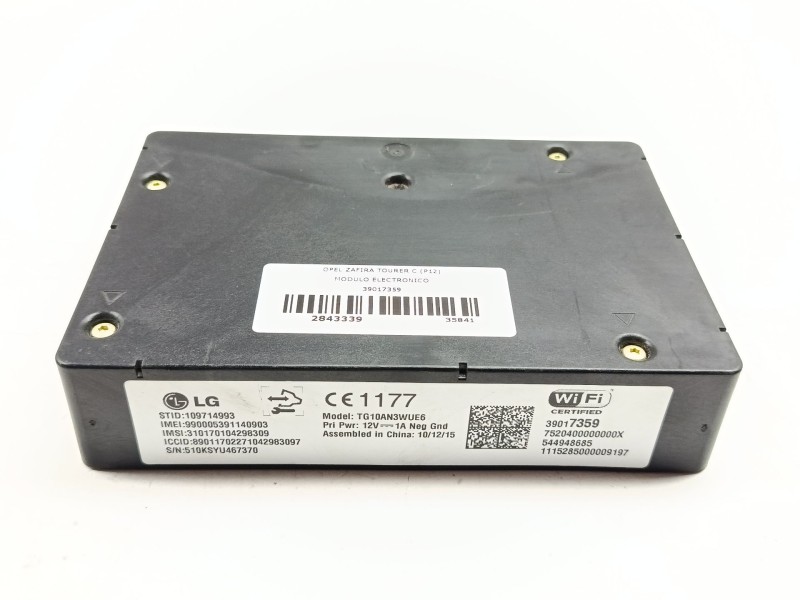Recambio de modulo electronico para opel zafira tourer c (p12) 1.6 cdti (75) referencia OEM IAM 39017359  