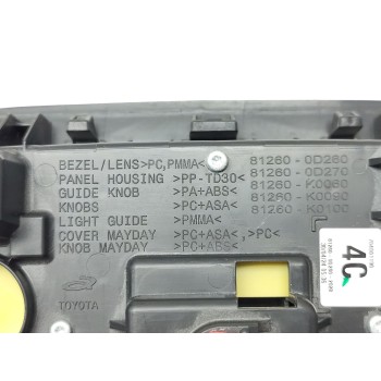 Recambio de luz interior para toyota yaris cross hybrid 2wd active tech referencia OEM IAM 812600D260  
