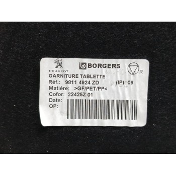 Recambio de bandeja trasera para peugeot 3008 gt referencia OEM IAM 98114924ZD  