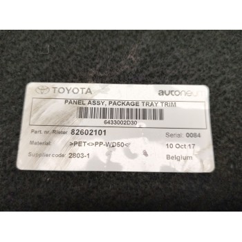 Recambio de bandeja trasera para toyota auris (_e18_) 1.8 hybrid (zwe186_) referencia OEM IAM 6433002D30C0 / 6433002D30  