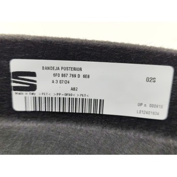 Recambio de bandeja trasera para seat ibiza (kj1) style referencia OEM IAM 6F0867769D6E8 / 6F0867769  