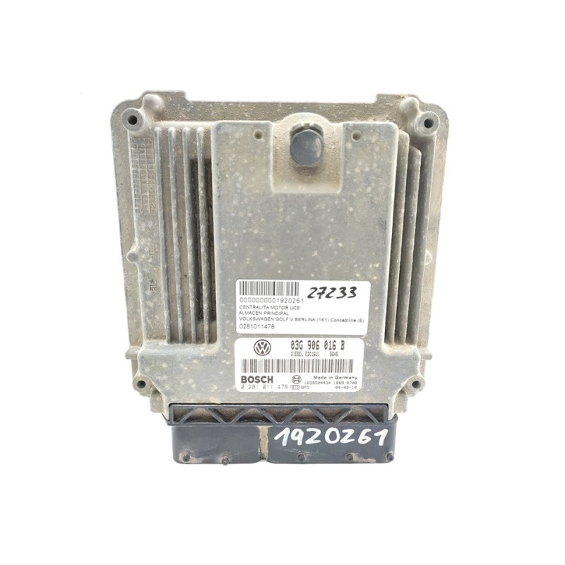 Recambio de centralita motor uce para volkswagen golf v berlina (1k1) conceptline (e) referencia OEM IAM 0281011478  