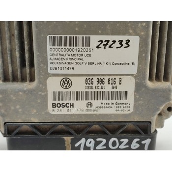 Recambio de centralita motor uce para volkswagen golf v berlina (1k1) conceptline (e) referencia OEM IAM 0281011478  