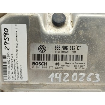 Recambio de centralita motor uce para volkswagen polo berlina (6n2) conceptline referencia OEM IAM 0281010377  