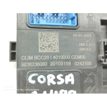 Recambio de modulo electronico para opel corsa f edition referencia OEM IAM 9836236080  