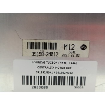 Recambio de centralita motor uce para hyundai tucson (nx4e, nx4a) 1.6 t-gdi referencia OEM IAM 391992M041 / 391982M012  