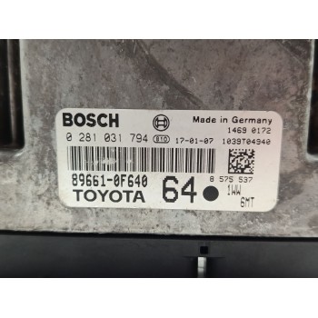 Recambio de centralita motor uce para toyota verso (_r2_) 1.6 d4-d (war20_) referencia OEM IAM 0281031794 / 896610F640  