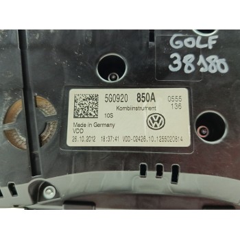 Recambio de cuadro instrumentos para volkswagen golf vii lim. edition bluemotion referencia OEM IAM 5G0920850A  