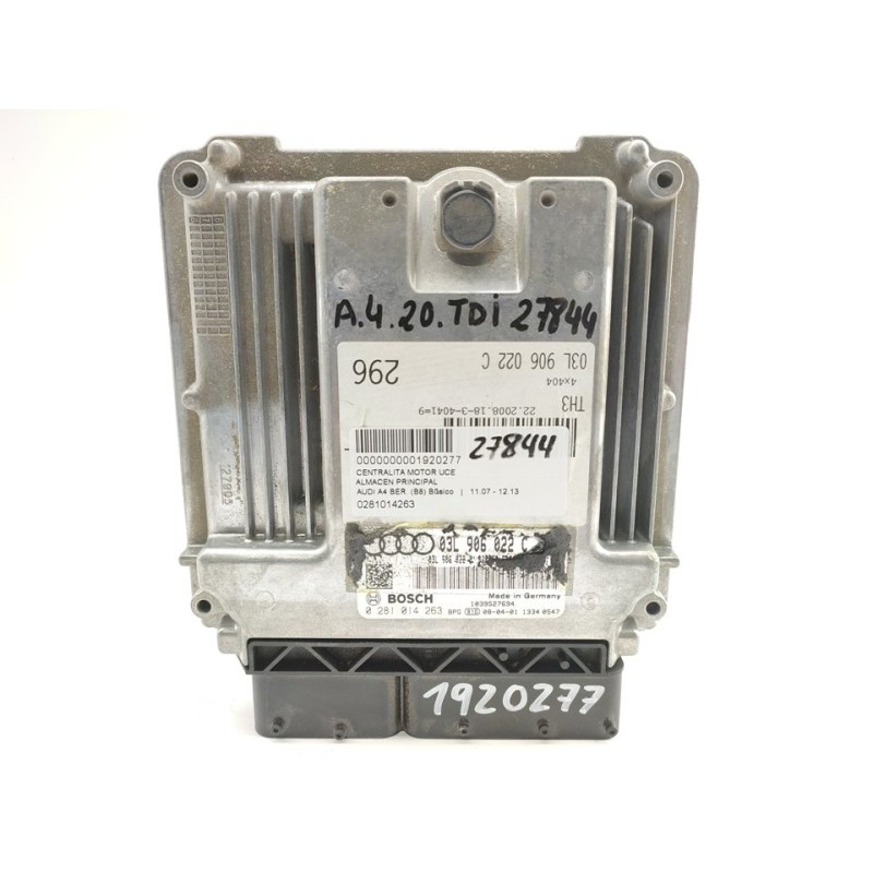 Recambio de centralita motor uce para audi a4 ber. (b8) básico referencia OEM IAM 0281014263  