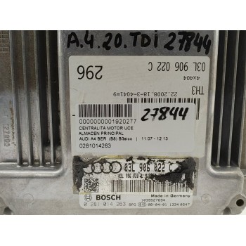 Recambio de centralita motor uce para audi a4 ber. (b8) básico referencia OEM IAM 0281014263  