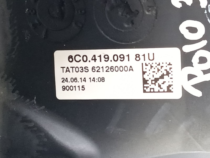 Recambio de volante para volkswagen polo (6c1) edition bluemotion referencia OEM IAM 6C0419091  