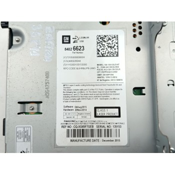Recambio de sistema audio / radio cd para opel zafira tourer c (p12) 1.6 cdti (75) referencia OEM IAM 84026623  
