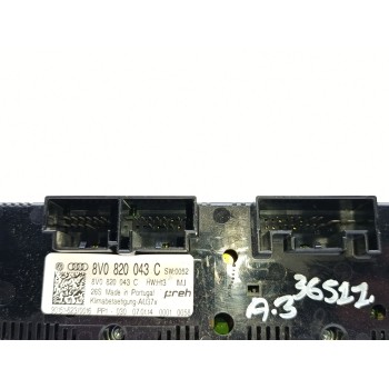 Recambio de mando climatizador para audi a3 sportback (8va) ambiente referencia OEM IAM 8V0820043C  