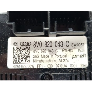Recambio de mando climatizador para audi a3 sportback (8va) ambiente referencia OEM IAM 8V0820043C  