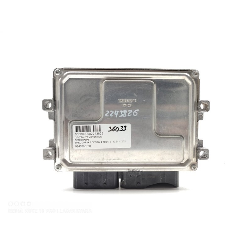 Recambio de centralita motor uce para opel corsa f edition referencia OEM IAM 9846386780  
